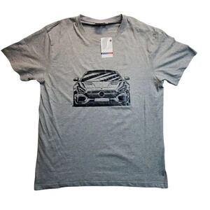 NWT Mercedes Benz Promo Tee Gray 2XL Automotive  Classic Car T-Shirt Silhouette